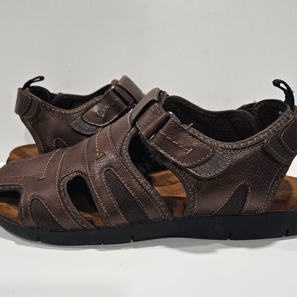 Nunn Bush Brown Fisherman Sandals Men’s 11W Memory Foam Comfort - Picture 10 of 12